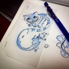Speed Painting Cheshire Cat Sketch Tattoo Sketch Draw Art Muitas pessoas podem escolher essa tatuagem pela sua beleza. speed painting cheshire cat sketch