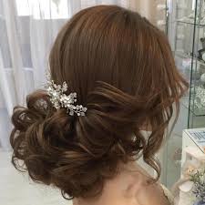 Curly hairstyle for wedding reception. 40 Chic Wedding Hair Updos For Elegant Brides
