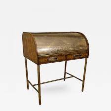 5.0 ( 10) received quickly good service. Mastercraft Hollywood Regency Design Mastercraft Roll Top Brass Bamboo Writing Desk