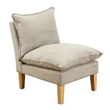 Amazon Com Lssbought Fabric Armless Contemporary Style Accent Chair With Solid Wood Legs Tan Kitchen Dining Chair Accent Chairs Wood Legs