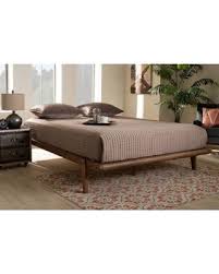 Shop for mid century modern beds at crate and barrel. Shop Baxton Studio Kaia Mid Century Modern Walnut Brown Finished Wood King Size Platform Bed Frame Mg0002 Ash Walnut King