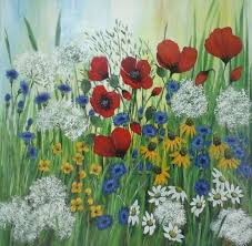 Moderne malerei in acryl karin haase : Sommerwiese Atelier Und Galerie Karin Haase Paintings Prints Flowers Plants Trees Flowers Other Flowers Artpal