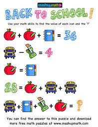 Here Are The Only Free Back To School Math Worksheets You Ll Ever Need Mashup Math Maths Puzzles Math Puzzles Middle School Middle School Math