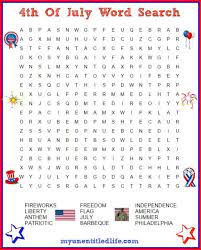free printable 4th of july word search