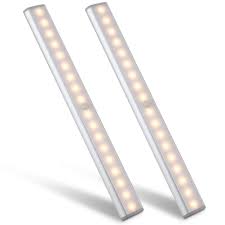 Motion Sensor Cabinet Light Under Counter Closet Lighting Wireless Usb Rechargeable Kitchen 18 Led Warm Lights Battery Powered Operated Light Stick On Lights Cabinet Lighting Under Cabinet Lighting Wireless Motion Sensor Closet