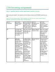 2 04 2 04 Investing Assignment Step 1 Spin The Wheel To