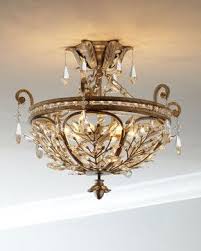 Crystal Leaf Semi Flush Mount Ceiling Fixture Traditional Ceiling Lighting Crystal Light Fixture Flush Mount Ceiling Light Fixtures Traditional Ceiling Lights