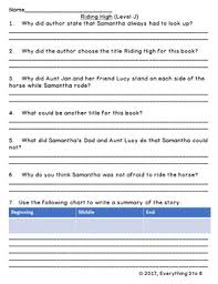 Level K Guided Reading Questions For Rigby Pm Readers