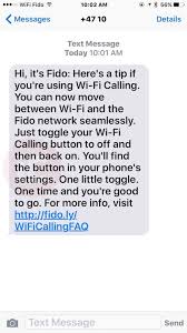 Please insert the following apn settings: Fido Informs Customers Via Text Message How To Use Wi Fi Calling Iphone In Canada Blog