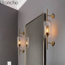 Modern Glass Led Wall Lamp For Bedroom Nordic Wall Sconce Light Fixture Loft Industrial Decor Mirror Lights For Home Luminaire Led Indoor Wall Lamps Aliexpress