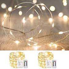 Led Lichterkette Mit Fernbedienung 2 Set 100 Led 33ft 10m Micro Silber Draht Indoor Batterie Betrieben Firefly Lichterket Led Lichterkette Lichterkette Led