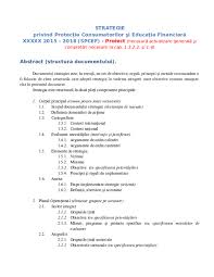 Doc Exemplu De Strategie Privind Protecţia Consumatorilor Si Educaţia Financiară Draft Dan Zavoianu Academia Edu