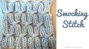 Smocking stitch hat free knitting pattern. Smocking Stitch Youtube