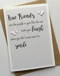 Bulk order of birthday greeting cards. Handmade Personalised Birthday Thank You Or Sympathy Card True Friends Quote Ebay