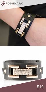 Black And Gold Wrap Bracelet Paparazzi Wrap Bracelet Wrap Bracelet Bracelets White Rhinestone