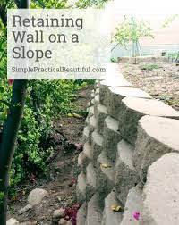 Diy Retaining Wall On A Slope Landscaping On A Hill Landscaping Retaining Walls Diy Retaining Wall