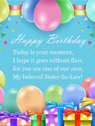 Special Birthday Card For Sister In Law Beloved Poem Happy Birthday Card For Sister In Law Birthday Greeting Cards By Davia Sister Birthday Card Happy Birthday Cards Happy Birthday Today