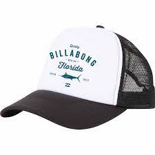 Hook A Hometown Favorite With The Fish On Fl Trucker Hat A Billabong Logo Fish And Florida Text Graphic Is Printed Onto The Front Surf Outfit Trucker Hats