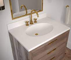 But because bathroom surfaces don't face the same abuse as those in the kitchen (think hot frying pans, sharp carving knives and spilled bordeaux), the decisions most buyers wrestle are usually more about. Vanity Tops Single Bowl Double Bowl And Swanstone Undermount Bowl