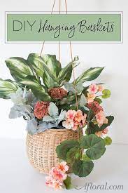 diy hanging baskets basket flower arrangements artificial indoor plants home depot