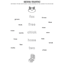 This is a quick, fun dr. Fox In Socks Rhyming Word Activity Printable Pdf Babadoodle
