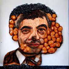 Mr Bean made out of beans. 🧸
