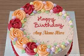 Check spelling or type a new query. Write Name On Colorful Flower Happy Birthday Cake Images