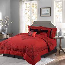 Shop for red comforters in comforters. Empire Home 7 Piece Nadia Red California King Size Oversized Elegant Comforter Set Royalty Design Walmart Com Walmart Com