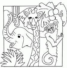 Jungle colouring pages for toddlers. Pictures Of Jungle Animals Coloring Home