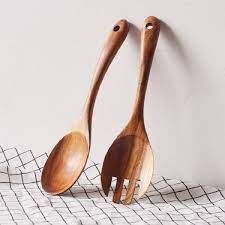 Check spelling or type a new query. Kitchen Wooden Spoon Large Salad Dinner Serving Spoons Server Wood Fork Spoon Cutlery Set Wooden Utensils Tableware Wish