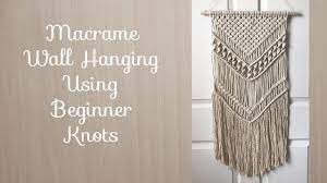 Old windows would also work. Macrame Wall Hanging With Basic Beginner Knots Tutorial Diy Youtube