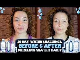 30 Day Water Challenge Before After Drinking Water Daily Youtube Water Challenge How To Slim Down Challenges
