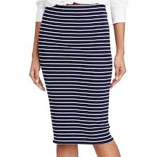 Black And White Striped Pencil Skirt Polo Ralph Lauren Women S Striped Rib Knit Pencil Skirt 38 Liked On Polyvore Featuring Skirts Navy N Pencil Skirt Knit Pencil Skirt Striped Skirt Pencil