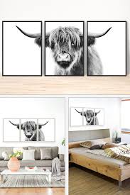 High quality scotland inspired canvas prints by independent artists and designers from around the world. Highland Cow Art Set Of Three Prints Farm Animal Wall Art Https Etsy Me 2mfqcxv Cow Decor Cow Wall Decor Cow Wall Art