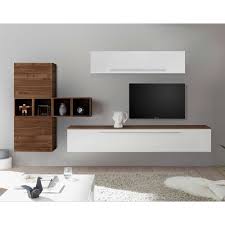 Moderne hängevitrine schrankwand, vitrinenschrank, hochschrank, wohnwand, weiß hochglanz hängeschrank hängeboard hochglanz wandschrank hängender schrank modernes wohnzimmer tv board hängend. Moderne Wohnzimmerwand In Weiss Hochglanz Und Nussbaum Optik Hangend Achtteilig Moebel Suchmaschine Ladendirekt De