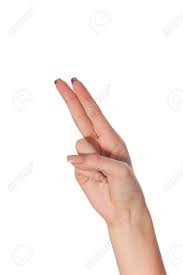 As a point of interest, however, note that the peace sign ☮ is constructed from the semaphores for n and d (nuclear disarmament). Hand With Two Fingers Up In The Peace Or Victory Symbol Also Stock Photo Picture And Royalty Free Image Image 22199906