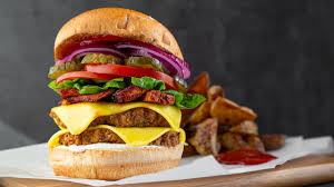 Two hot and juicy, 1/4 lb. Vegan Bacon Double Cheese Burger Feburgerary The Happy Pear Youtube