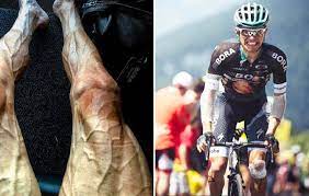 During the tour de france, bradley wiggins and team sky emphasized good recovery, including warming down on rollers after each stage. This Photo Of A Tour De France Rider S Legs After Stage 16 Is Unbelievable Men S Health