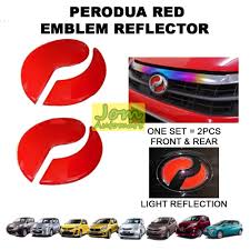 Ingin mencari kereta idaman anda bersama perodua? Perodua Red Epoxy Reflective Logo Myvi Bezza Alza Axia Viva Aruz Front Rear Emblem Shopee Singapore