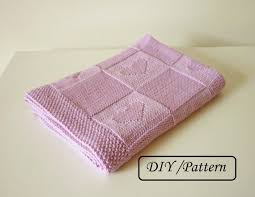 Hearts are a common pattern element for knitting since they are easily broken down into a geometric pattern that this quaint baby blanket knitting pattern makes a charming addition to any baby's nursery. Baby Blanket Knitting Pattern Baby Blanket Pattern Heart Etsy