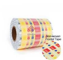 Printed Frontal Tape Baby Diaper Raw Materials Soft Waved Shape Nonwoven  Fabric Frontal Loop Tape