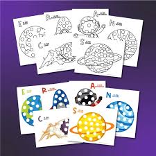 In addition to being fun for the kids, these bingo markers are also perfect for working on fine motor skills. Space Do A Dot Printables