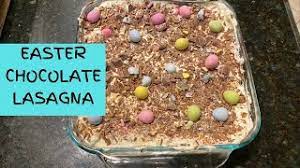 Spread 2 cups cool whip on top and sprinkle with crushed oreo. No Bake Easter Chocolate Lasagna Easter Baking Hop Youtube