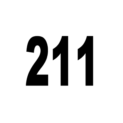 Number 211 White Black Stickers, Magnet | Wacky Print