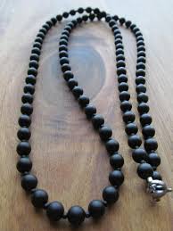 Black Bead Necklace Mens Pin Auf Men S Jewelry