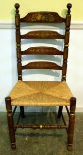 Hitchcock Furniture 4461 1030 Hitchcock Stenciled Rush Seat Ladderback Chair Ladder Back Chairs Dining Dining Room Set