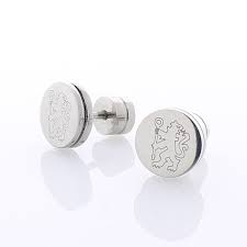 A crest that i came up with for the popular soccer team chelsea. Chelsea Fc Crest Earrings Danbury Mint