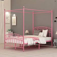 Also full and twin wrought iron beds at reasonable prices. Dumee Full Size Metal Canopy Bed Frame Platform Sweet Import It All