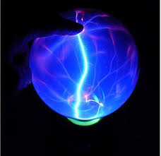 Kright High Quality Glass Plasma Ball Sphere Lightning Light Lamp Party Magical Ball Electrostatic Falshing Ball Blue 5 Sphere Light Light Magic Ball Lights