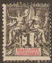 Guadeloupe 1892 1c Black On Azure Sg34 21483 0 50 Stamp Island Art Guadeloupe